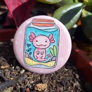 Pin de botón Ajolote Mágico 🦎✨