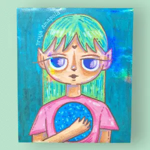 Sticker Holográfico ''Niña Alien'' 👽🪐