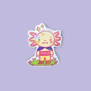 Sticker Holográfico ''Ajolote Aventurero'' 🗻🍃