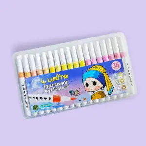 Set de 36 Marcadores Acrílicos Pastel LUNITA Punta Pincel